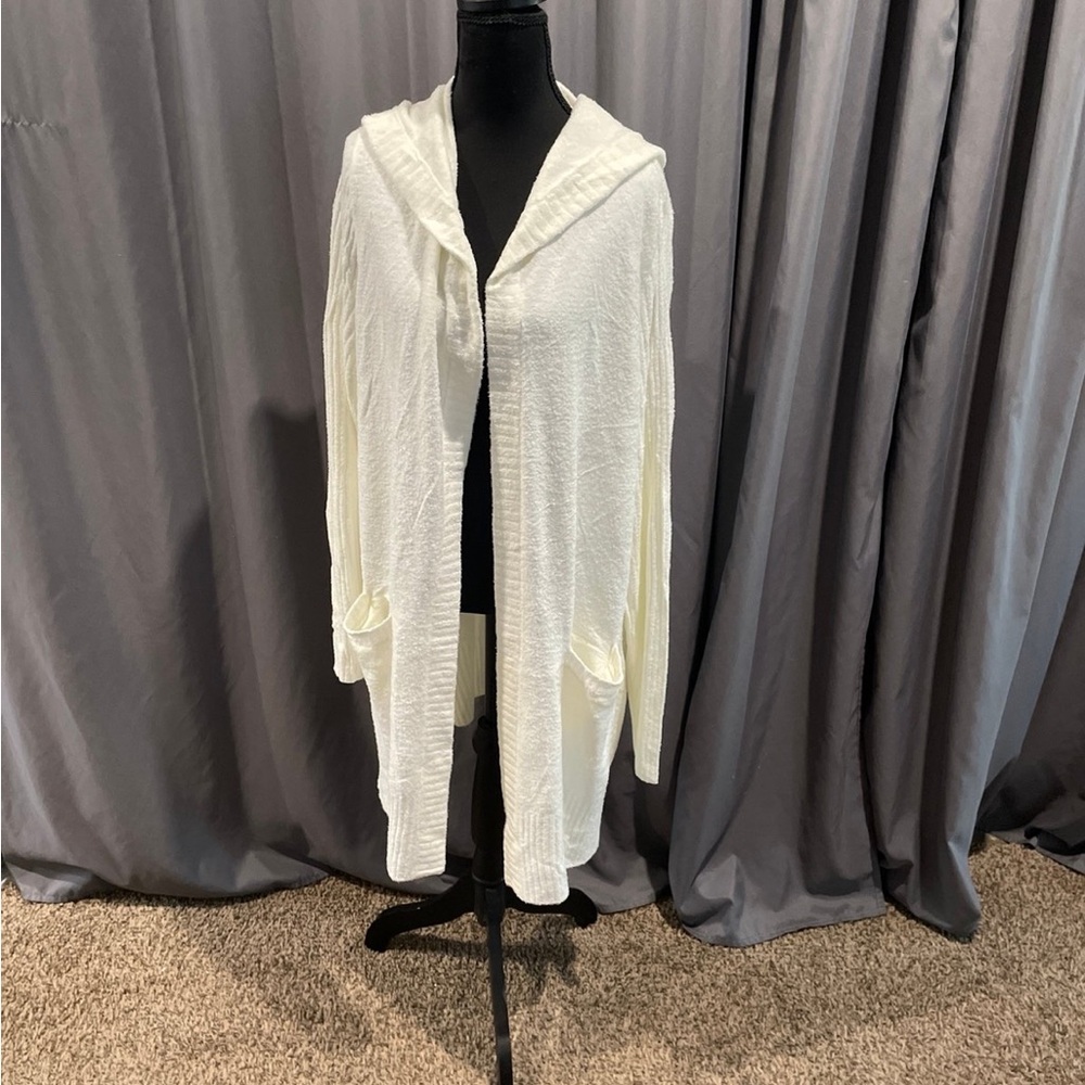barefoot dreams, NWT cozy chic lite relaxed, hooded cardigan, size 1X